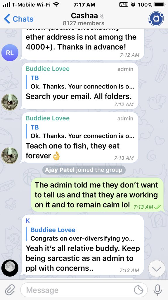 cryptoworldstar's tweet photo. @kgauravITC Complaint your admin on telegram are very rude to your investors I was removed from the group as an investor I hold you responsible https://t.co/myXOzzoBg6