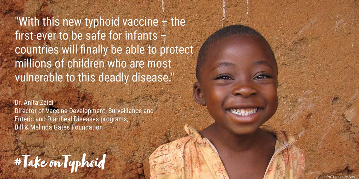 BillGates's tweet photo. Good news worth sharing… Thanks to vaccine innovation, countries will be able to protect millions of kids against typhoid: https://t.co/orXvbs4hQc #VaccinesWork https://t.co/6InsGO4J6p