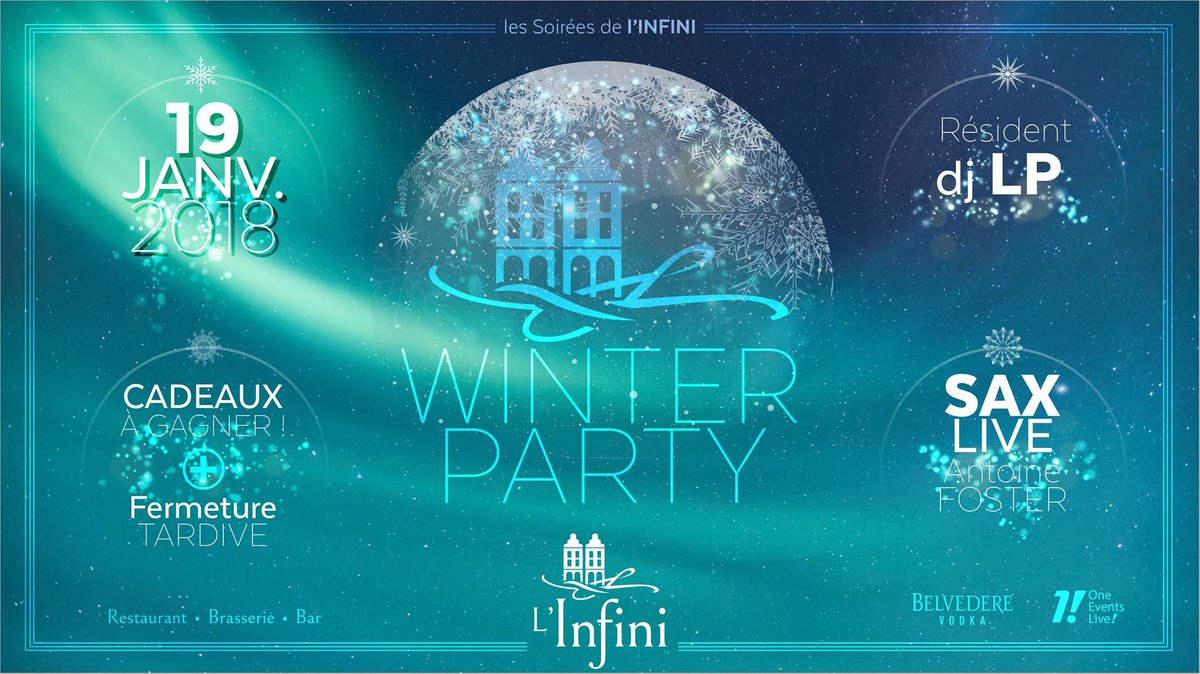 Rendez-vous le vendredi 19 pour la première soirée de l’Infini 🥂❄️🎷