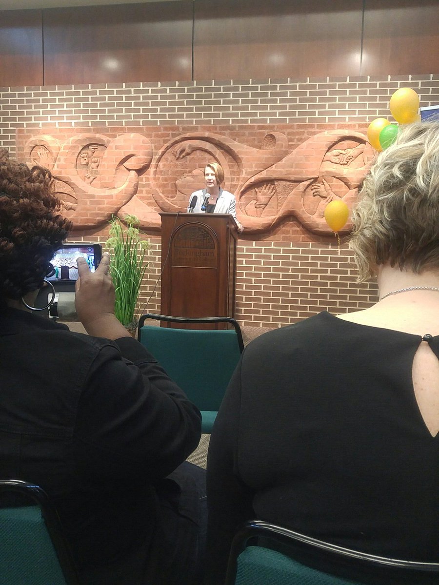 AndreRHill's tweet image. Listening to comments from Dr. Dunn at the Rockingham CC &amp;amp; @UNCG press conference to announce a new #SpartanPassage coadmission agreement.