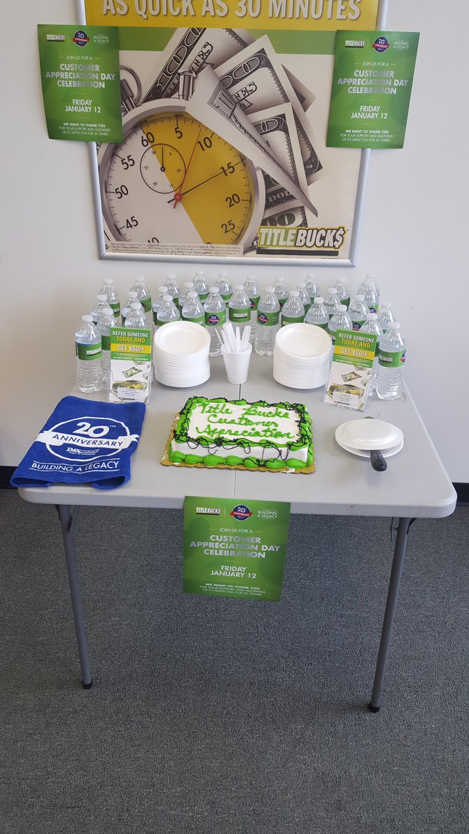 GRIFFIN_TITANS's tweet photo. CUSTOMER APPRECIATION DAY IS HERE AT TITLEBUCKS GRIFFIN   535 WEST TAYLOR STREET GRIFFIN GEORGIA 30223 (678) 967-2095 https://t.co/q9KbUimgpC