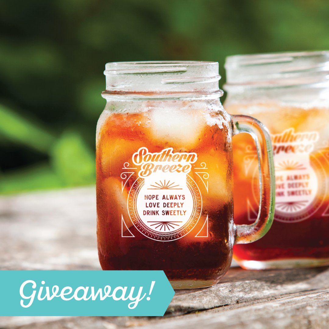 sbreezetea's tweet photo. Sweet Tea out of a Mason Jar, like two peas in a pod. ENTER TO #WIN one today only!

1) RETWEET
2) TAG a sweet tea sippin' buddy
3) FOLLOW us

USA Only | Ends at midnight https://t.co/dg3dhGwjSz