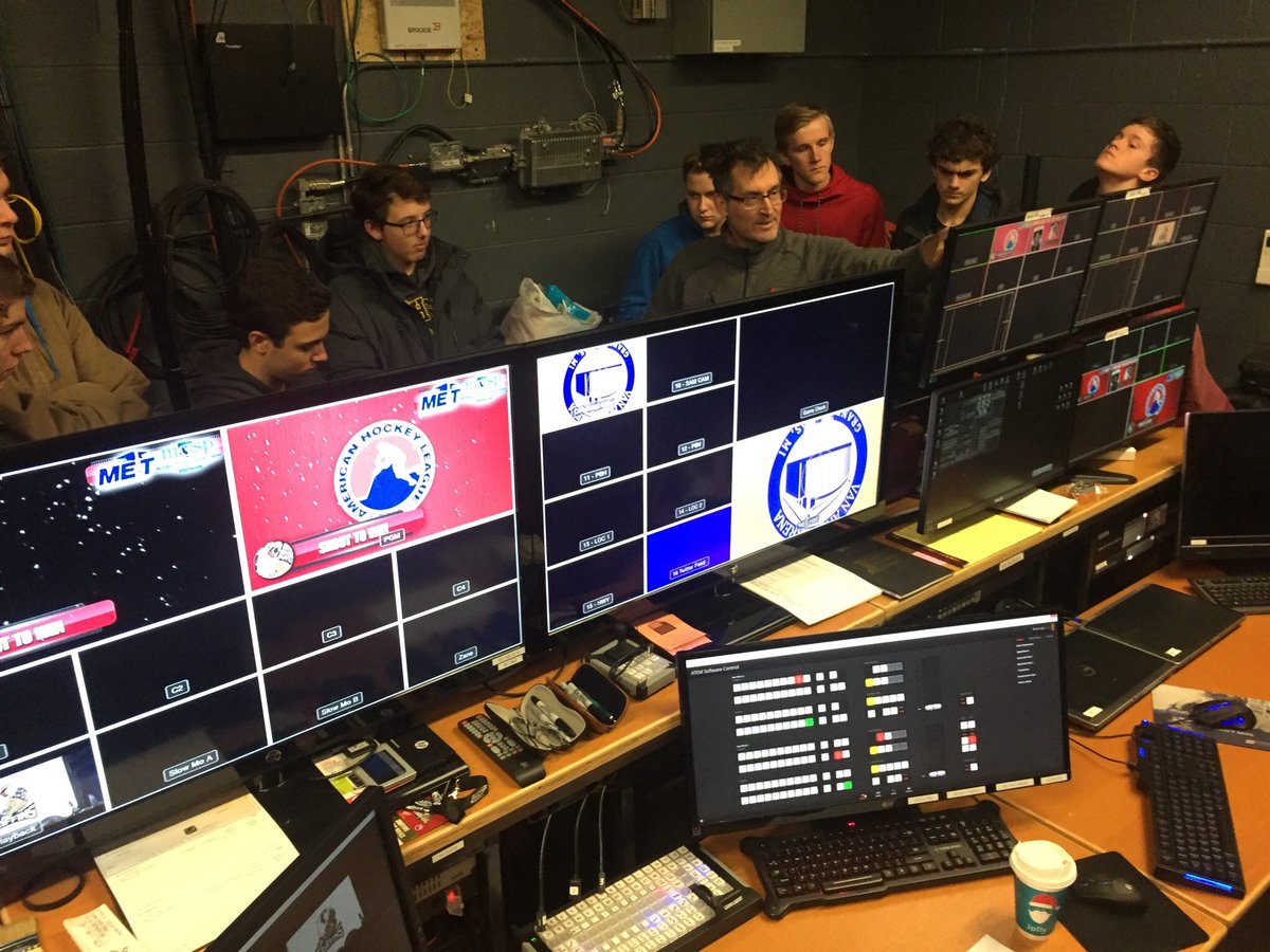 dvos's tweet image. Thank you Eric and Phil for sharing live video production techniques and insights at the VanAndel Arena in GR. Great behind the scenes tour! #hcwinterim2018 @hcmaroons