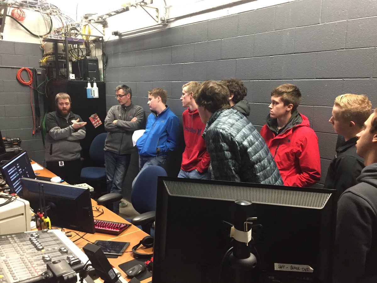 dvos's tweet image. Thank you Eric and Phil for sharing live video production techniques and insights at the VanAndel Arena in GR. Great behind the scenes tour! #hcwinterim2018 @hcmaroons