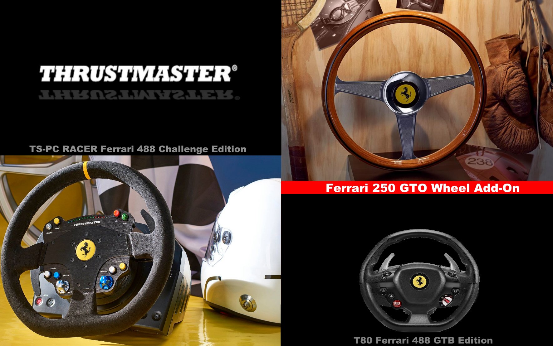 Greekman On Twitter Thrustmaster Celebrates Ferrari S 70th Anniversary With The Ts Pc Racer Ferrari 488 Challenge Edition Ferrari 250 Gto Wheel Add On And T80 Ferrari 488 Gtb Edition Https T Co 8txlu0ktlq