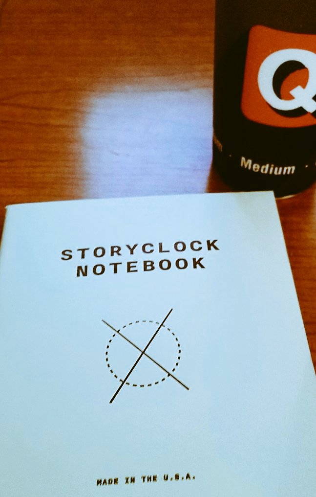RousseauFilms's tweet photo. In the #Studio and workinghard on my #StoryclockNotebook with my #coffee in my hand. #STL #videographer #filmmaking #filmmaker #canon #dslr #djimavicpro #dslr https://t.co/RZWe957fMB