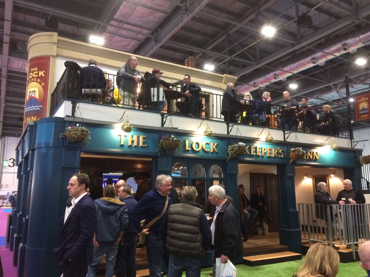 Great to see a brilliant British Pub at the <a href="/LondonBoatShow/">Boat Show in London</a> today! Fun day out!