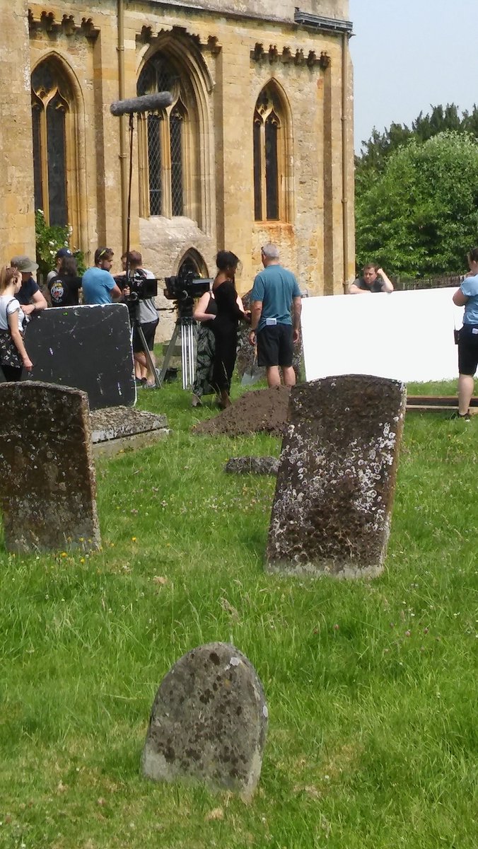 Some behind the scene shots #fatherbrown It was such a hot day too! @johnburtons @JackDeam @MissEmerKenny