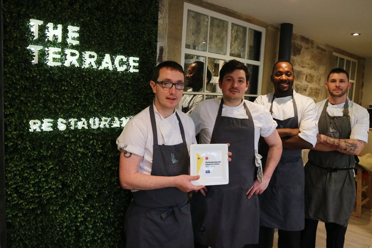The Terrace Restaurant at Swinton Country Club &amp; Spa was recently awarded an AA Rosette after just 5 months of being open! Serving small plates with produce from the Swinton Estate. #Yorkshire #Masham #Foodie #cheflife #chefs
