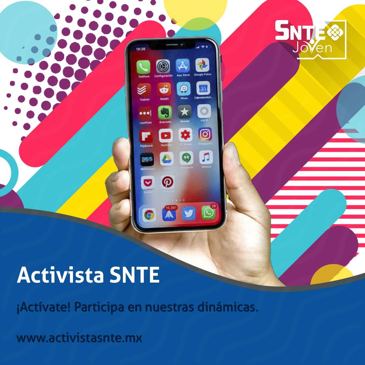 sntejovennac's tweet photo. Activista SNTE
¡Actívate! Participa en nuestras dinámicas. https://t.co/KvRFQbRV2d