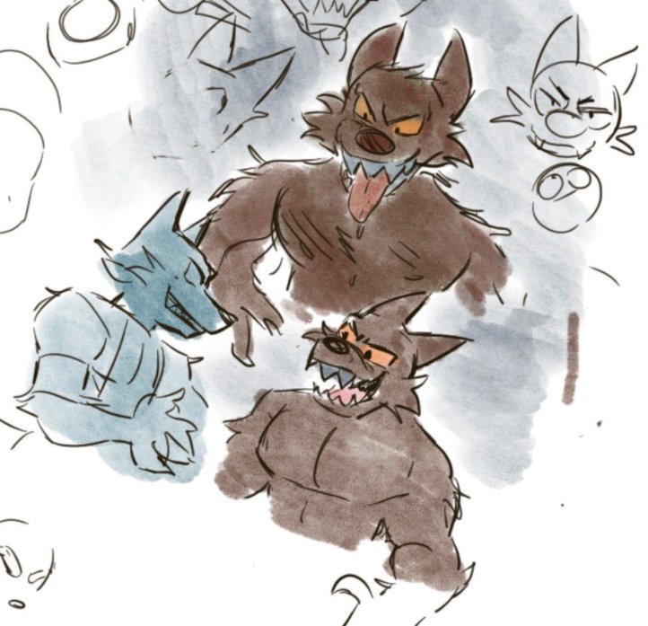 drew some werewolves while watching the howling a lil while back 
