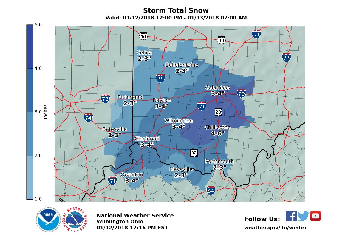 NWS Wilmington OH on Twitter "[125 PM] Precip has transitioned to
