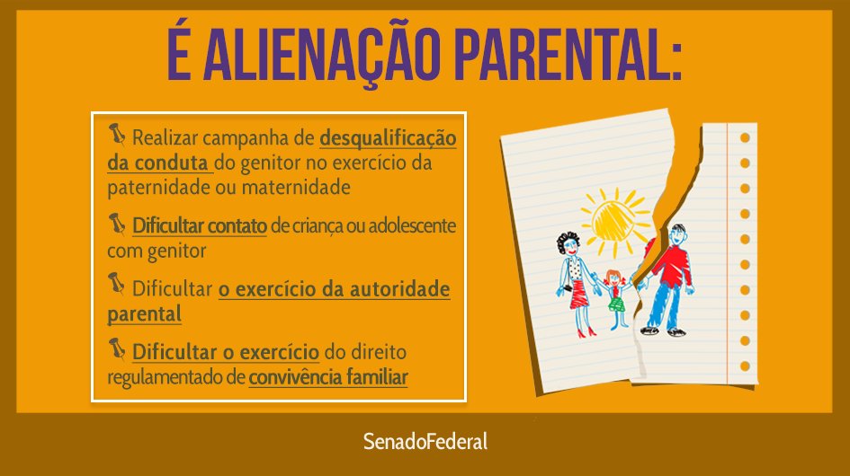 A Lei 12.318/2010, que dispõe sobre o assunto, traz medidas que o juiz pode tomar nos casos de alienação parental. Saiba mais: bit.ly/leialienacaopa…