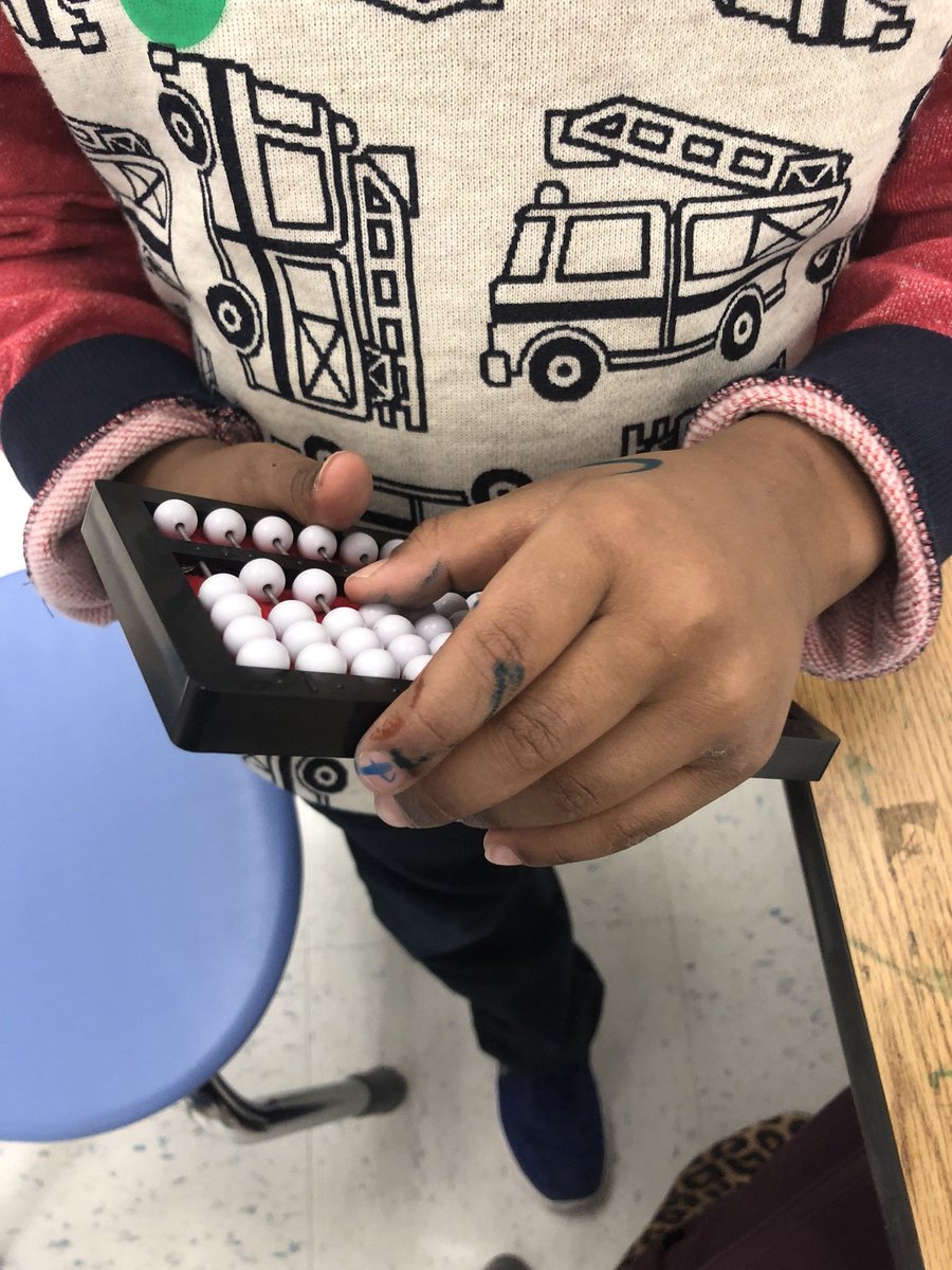 daniellek43's tweet photo. Experimenting with the abacus, or as he calls it “my wallet” #tvi #earlymath #earlylearning #tactileskills https://t.co/NcvSdPI1r6