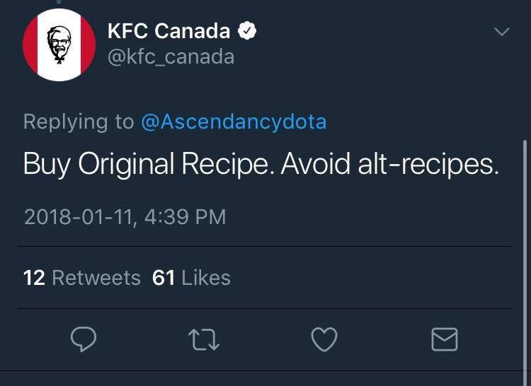 CngCrypto's tweet photo. KFC Canada has come up with a new marketing campaign lol the Bitcoin Bucket! Hilarious tweets! https://t.co/jgSaubt6zH