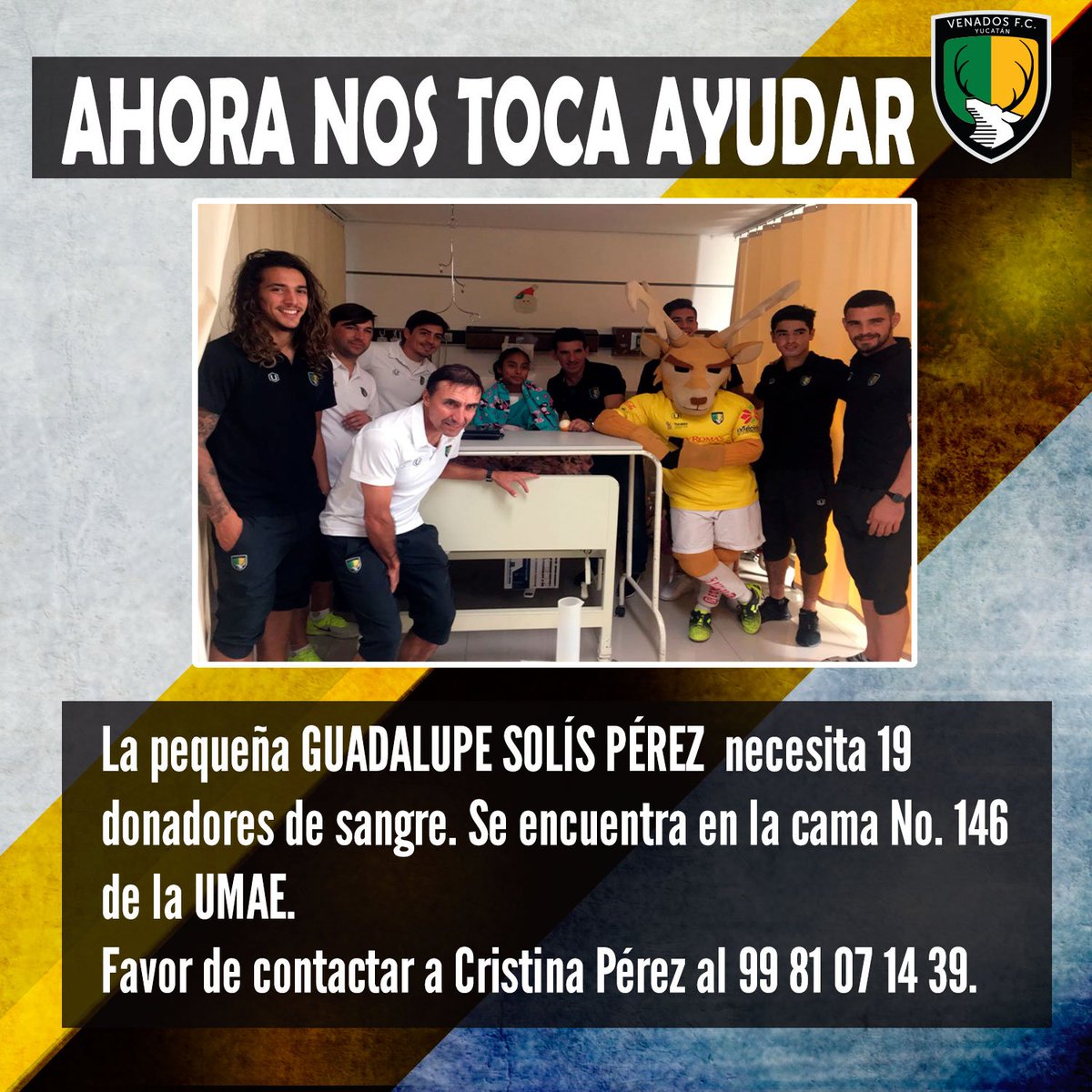 venadosfc's tweet photo. ¿Nos ayudan con RT? Es por una buena causa https://t.co/hiFT5T4HJi