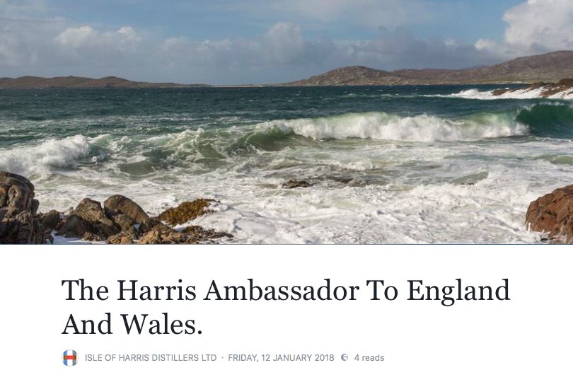 We’re currently looking to recruit ‘The Harris Ambassador For England And Wales’. As we bring our island spirit to new parts of the UK, we’d like to keep connecting positively and personally. If you think you could fill this role please go to: facebook.com/notes/isle-of-…