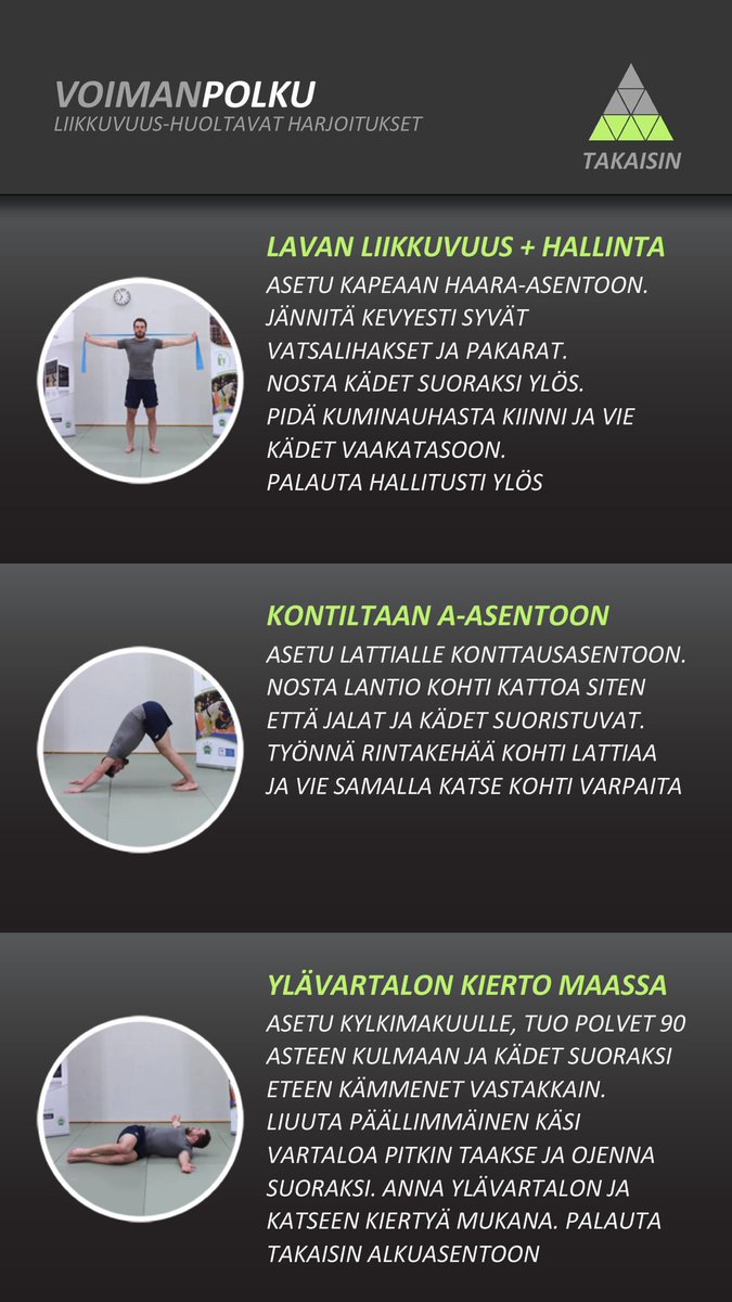 Nyt on <a href="/voimanpolku/">Voimanpolku</a> applikaatioon tullut huoltavia harjoituksia! Siis käypäs päivittämässä tai lataamassa ilmainen VoimanPolku applikaatiosi! 😊
#voimanpolku #varalanurheiluopisto #kihu #yhteistyö