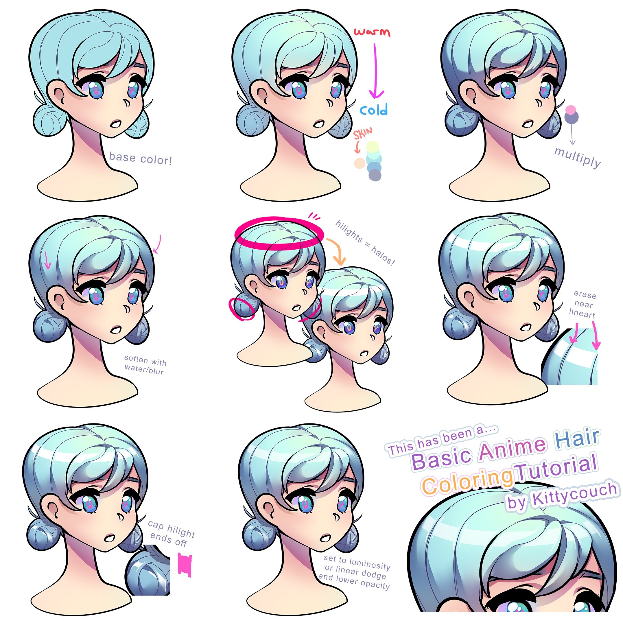 Anime-Style Skin Coloring Tutorial