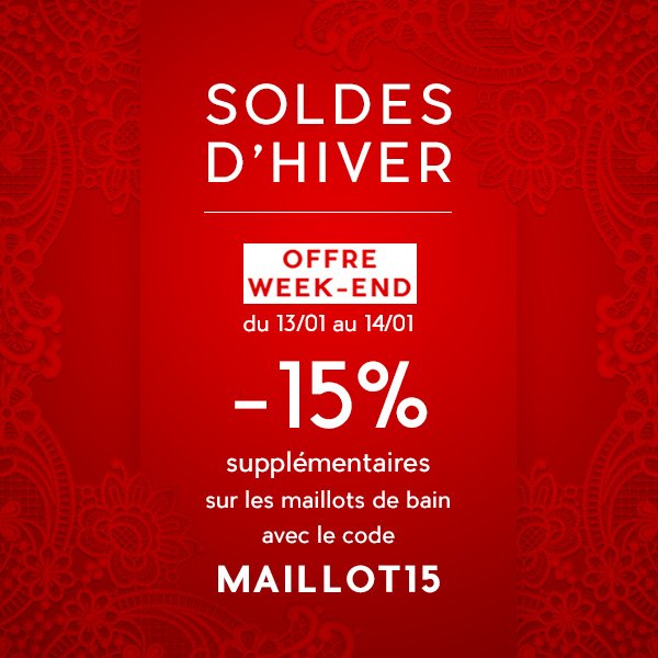 fitancy's tweet photo. 🎀 RAPPEL #WeekEnd #SOLDES à ne pas rater 🎁 -15% supplémentaires 🎁 sur les #maillots de bain 👙 en Soldes 😃 avec le code MAILLOT15 sur #Fitancy >> https://t.co/AaznXX8G3S https://t.co/wQx4yOp6x6