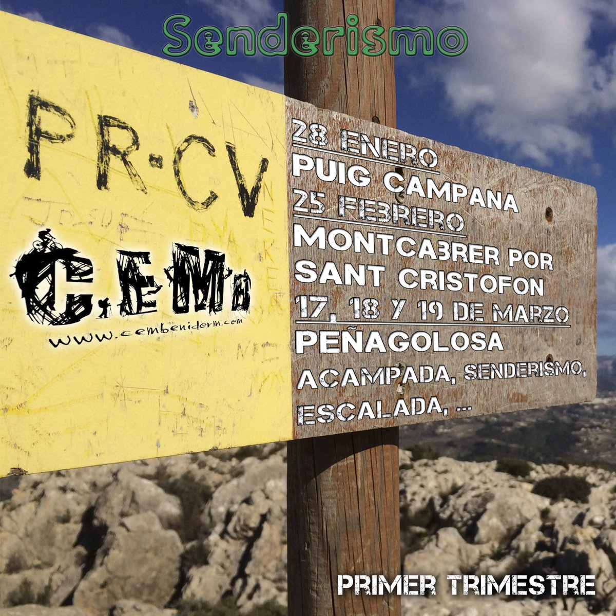cembenidorm's tweet photo. Calendario de senderismo del club para este primer trimestre del año. Rutas exigentes y todas tienen su especial atractivo. Apúntate con nosotros! #senderismo #costablanca #naturaleza #hiking https://t.co/vWmjw7EUQq