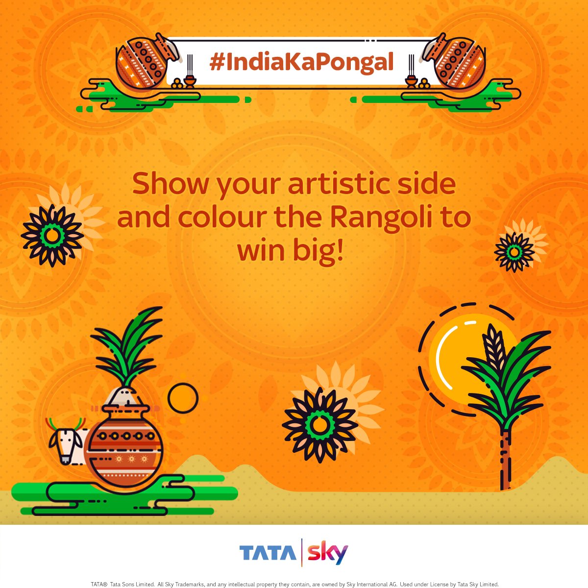 TataPlayin's tweet photo. #ContestAlert: Ready to celebrate Pongal? Be a part of the festive celebrations by making your Rangoli and share it in the comments. We will be selecting the best Rangolis from all over India because,this is #IndiaKaPongal. Click: https://t.co/V0zmPCUoS4 .இனிய பொங்கல் https://t.co/0df04w4L4q