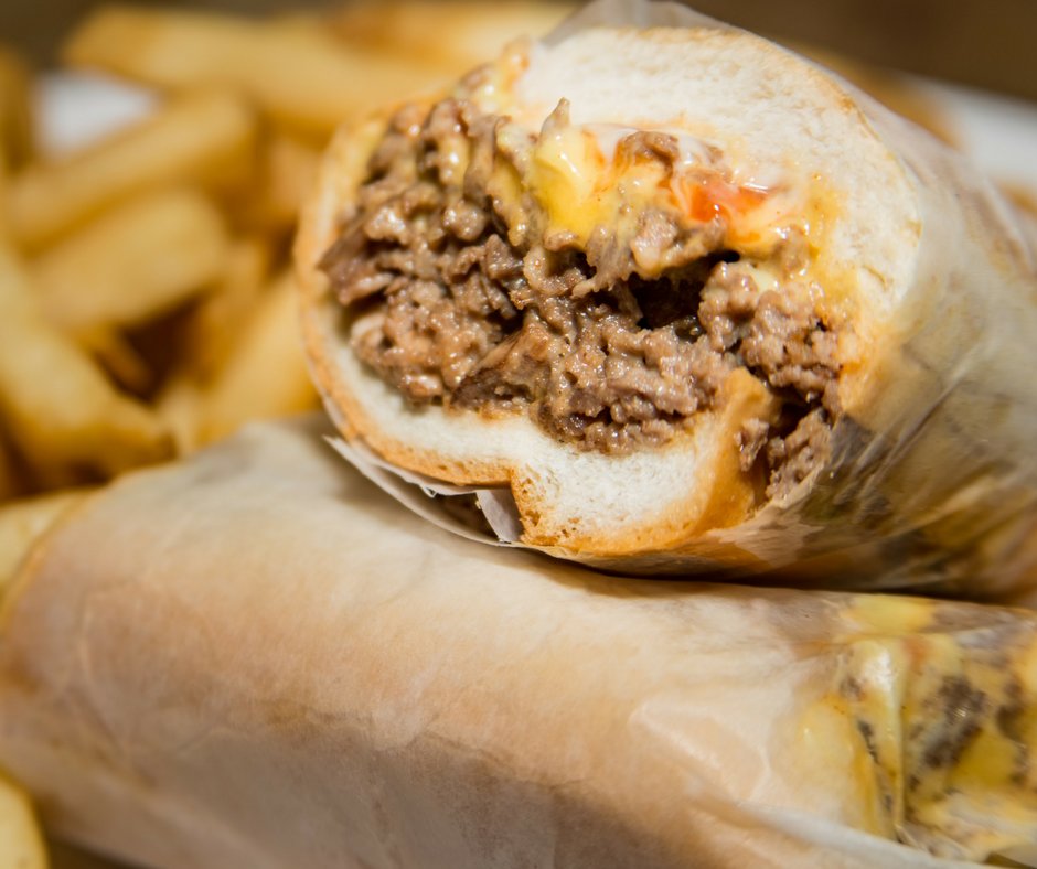 SipandBite's tweet photo. What would a diner be without a cheesesteak? Sip &amp; Bite has fantastic cheesesteaks. Beef, chicken, or chicken and shrimp! Rolled up nicely for your eating pleasure. Rain always makes for the best comfort foods. Come and see us! #sipandbite #baltimore #eats #bmorelegendary https://t.co/NHqCom2oGO