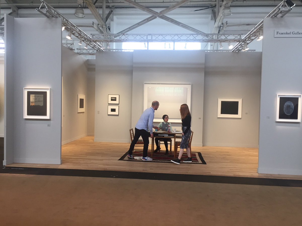 FraenkelGallery's tweet photo. Getting ready for another day at @FOGFair! Visit Fraenkel Gallery at Booth #309! #fogfair #fogfair2018 #artfairs #boothpics https://t.co/69bAKL7Wax