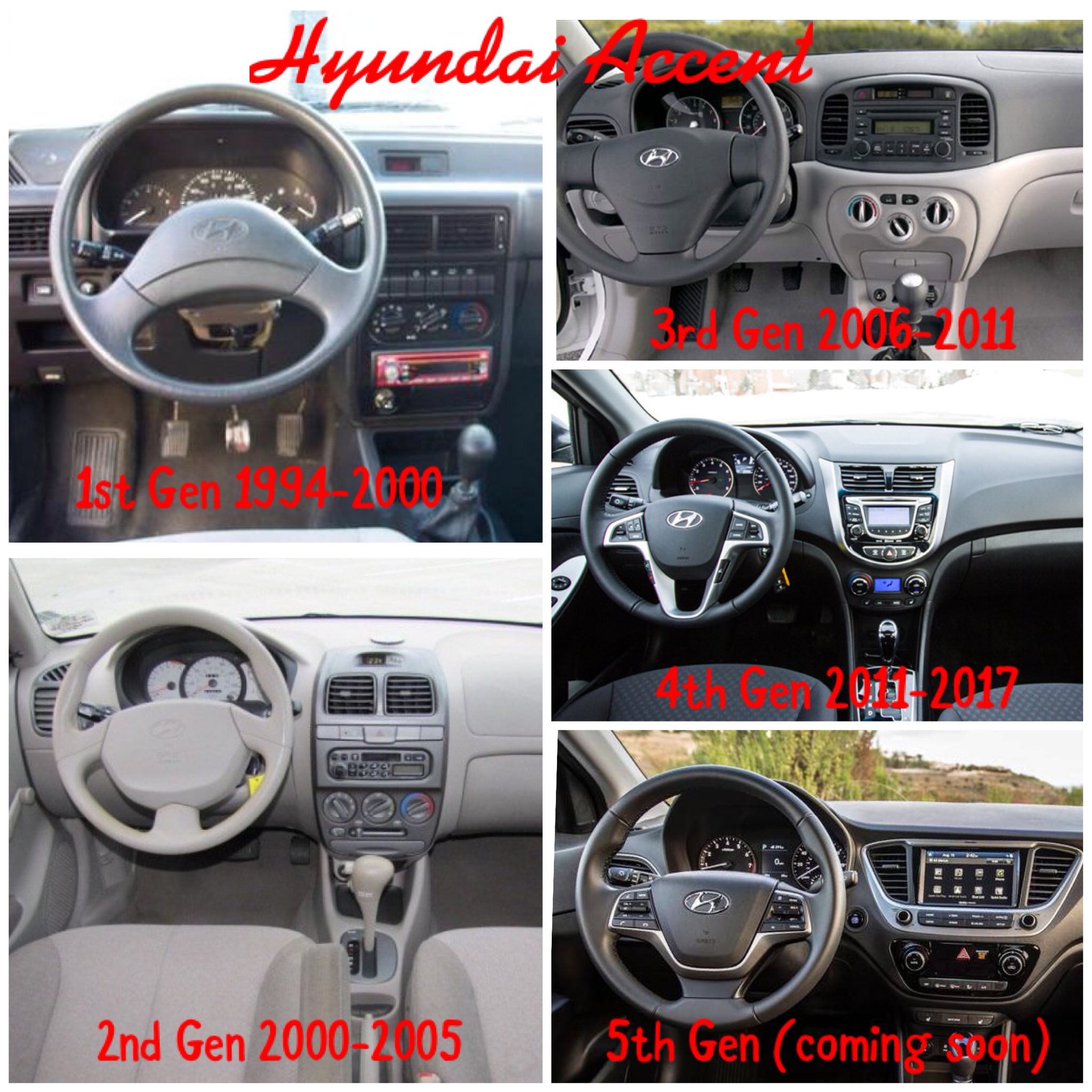 Hyundai accent 1999 interior outlet