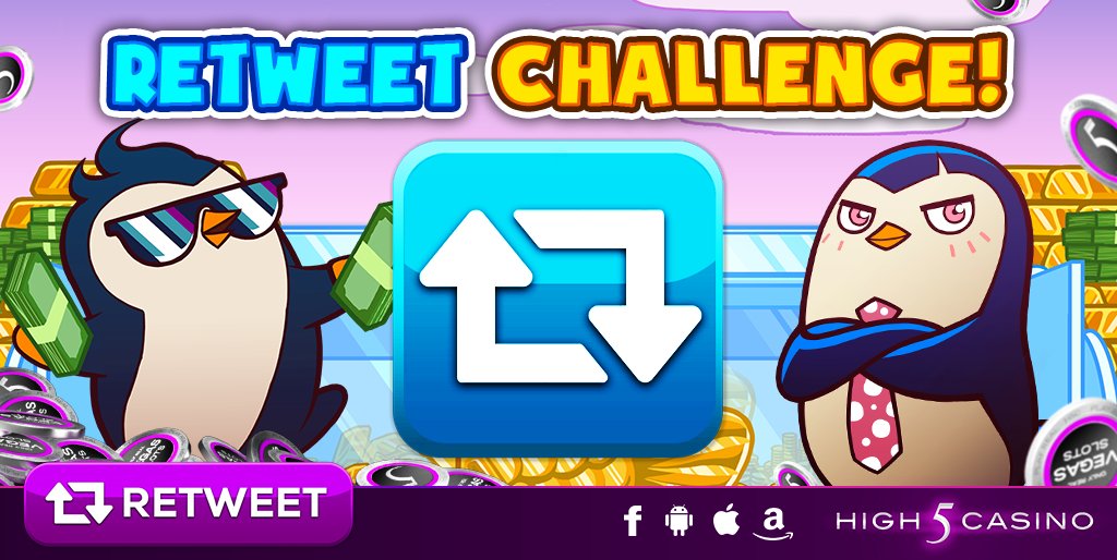 High5Casino's tweet image. Invite your friends to play High 5 Casino! RETWEET to spread the word!