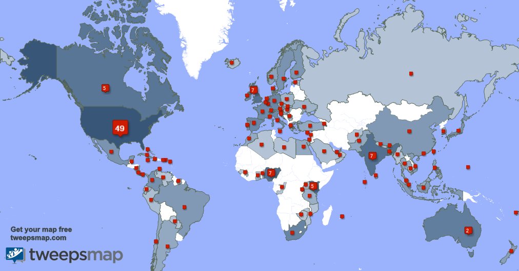 I have 10 new followers from Thailand, and more last week. See tweepsmap.com/!findery