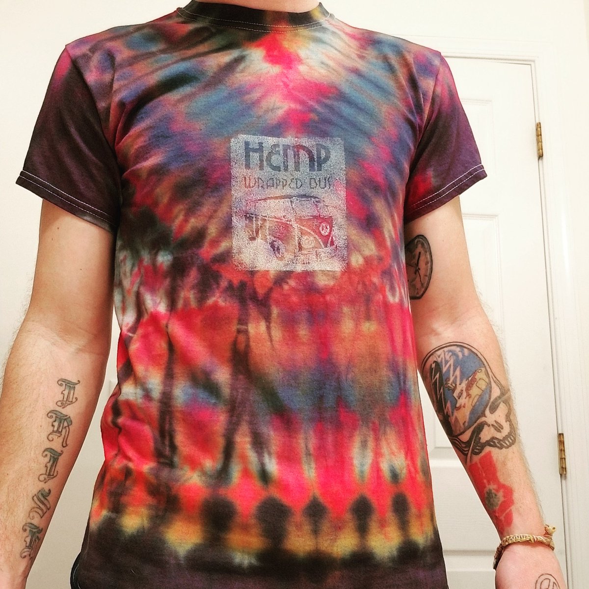 HempWrappedBus's tweet photo. 2 more fresh #tiedye with our #HempWrappedBus logo these were custom request. One for the #rollerderby Jammer Strang R. Danger
#tiedyeforall
#WeSponsorRollerDerby https://t.co/MPSeFDZZx3