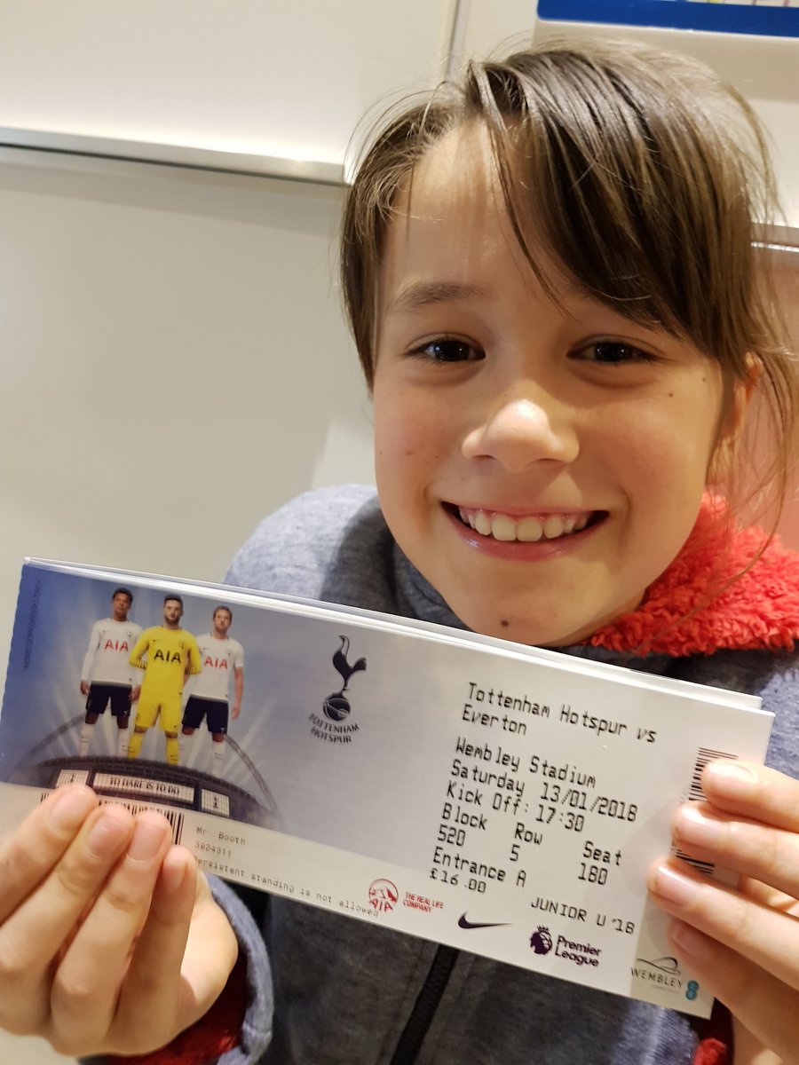 AirielBooth's tweet photo. @SpursOfficial Super excited birthday girl Ellie Booth. Looking forward to her first ever match for her 10th birthday with her friends. Any chance of a big screen message?  #firstmatch #COYS https://t.co/VCNqsHopQH