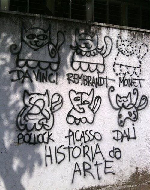 A brief history of art through graffiti.