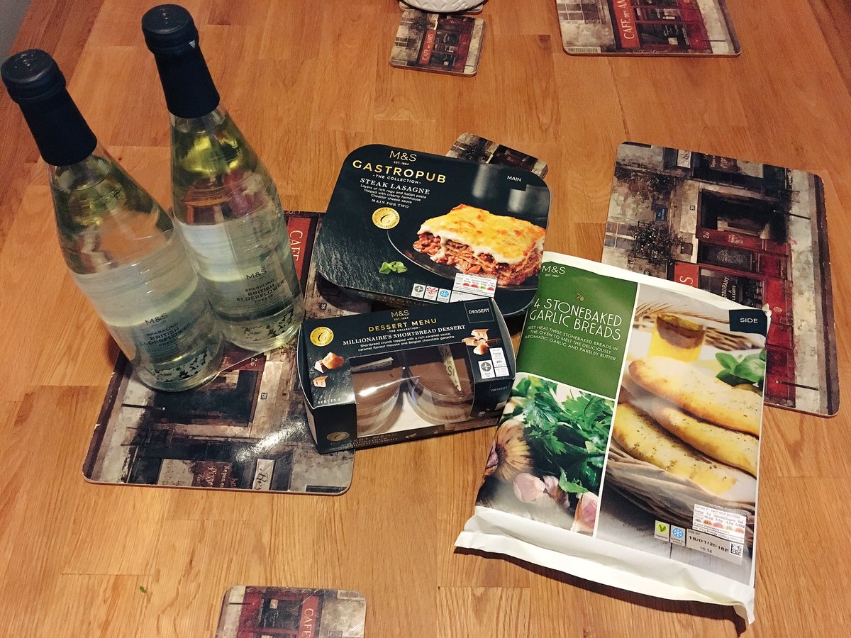 AmyMcilMillar's tweet image. #Signsofgettingold no. 1: totally excited at getting all of this for just a tenner @marksandspencer for a Friday night.

How am I only now discovering the Dine in for two??