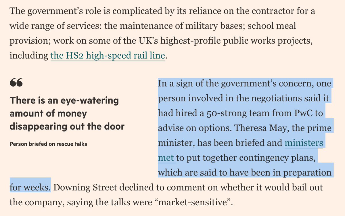 You could not make this shit up! Having saddled UK taxpayers with #PFI in the first place via conflicted advice, PwC now have a *50 strong team* advising UK Govt on Carillion rescue? Reward for failure! ft.com/content/e9f0f0…