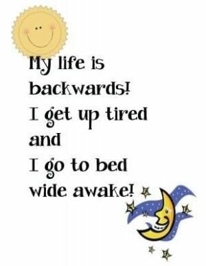 GenaMSwarrior's tweet photo. My life is backwards! I get up tired and I go to bed wide awake! #stupidMS 😴 https://t.co/6iepcUv3tz