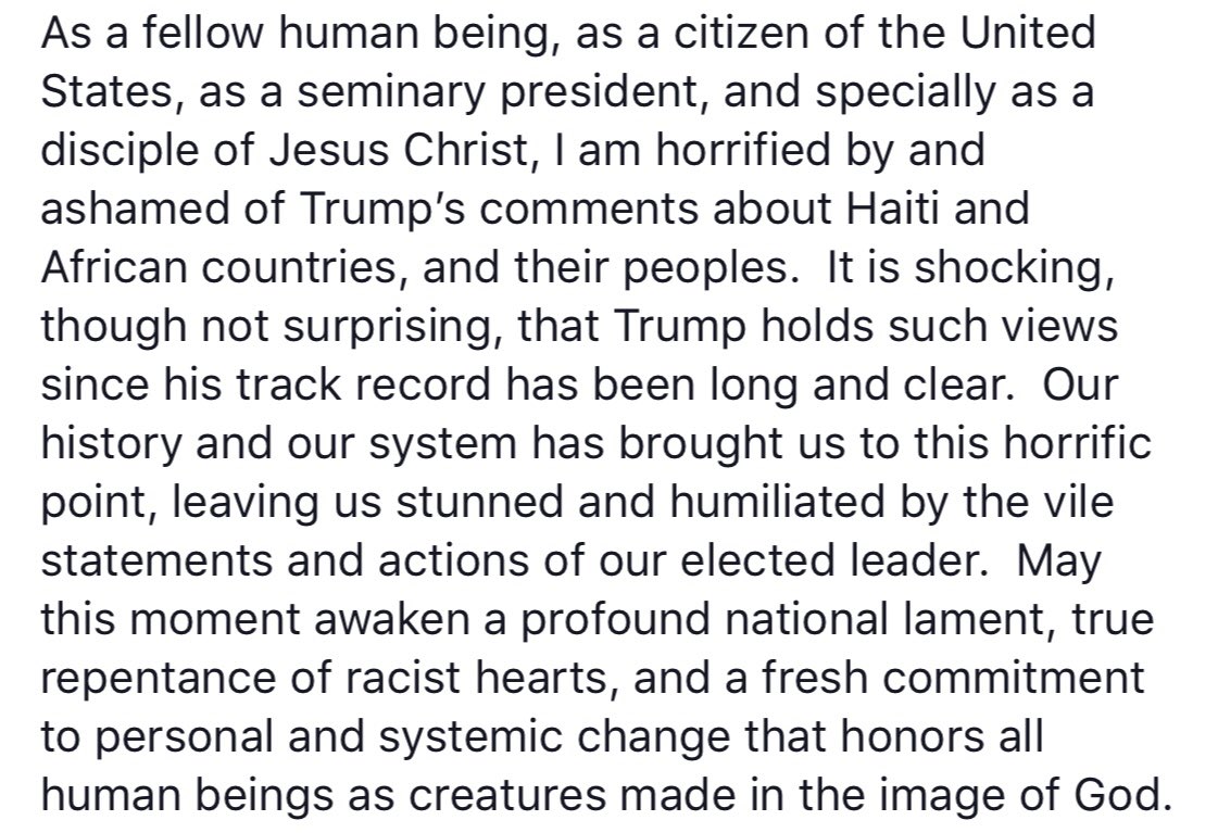 A message regarding the recent immigration comments from <a href="/POTUS/">President Donald J. Trump</a>: