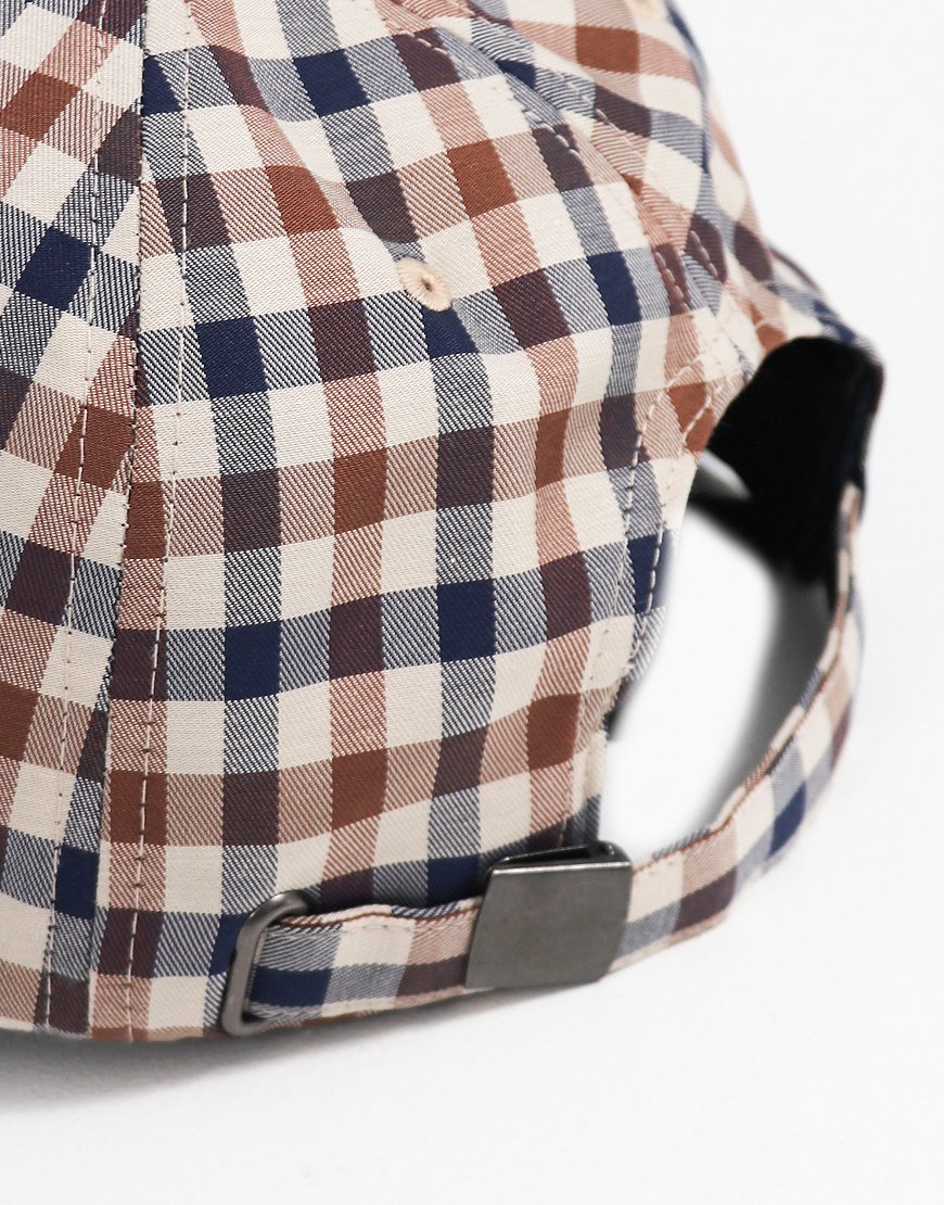 aquascutum check flat cap