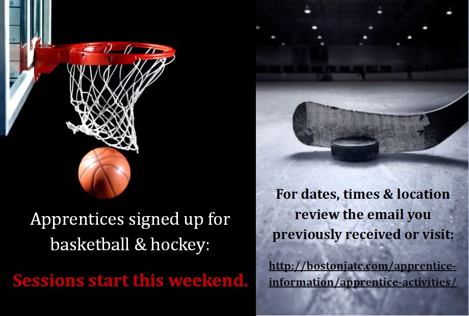 bostonjatc103's tweet image. Apprentices signed up for basketball and hockey, sessions start this weekend!

#bostonjatc103 #local103 #ibew #union #apprenticeship #apprenticesports #basketball #hockey #electrical #telecom
