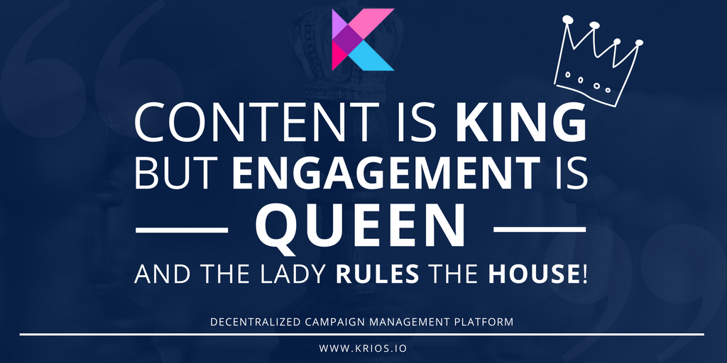 Krios On Twitter Content Is King But Engagement Is Queen Krios