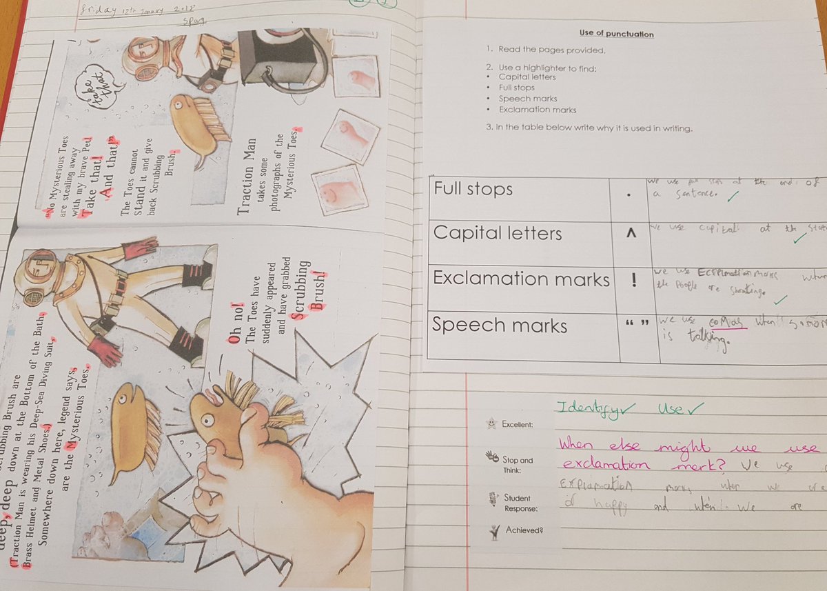 SalmahAkram's tweet photo. Looking over some of the work produced this week and feeling exceptionally proud. Year 2 are thoroughly enjoying Traction Man. Week 1 of focusing on this text and already seeing some great outcomes. #minigrey  @EssaPrimaryAcad @EssaAcademy @Bonzetta1 https://t.co/HNHFd5KyiN