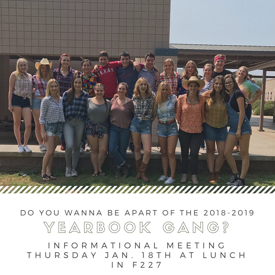 If you love food, singing songs, and being apart of making something AMAZING...Yearbook is for you! Even if you aren’t sure about it, just come in and check us out! See you guys Thursday, Jan. 18th at lunch in room F227!