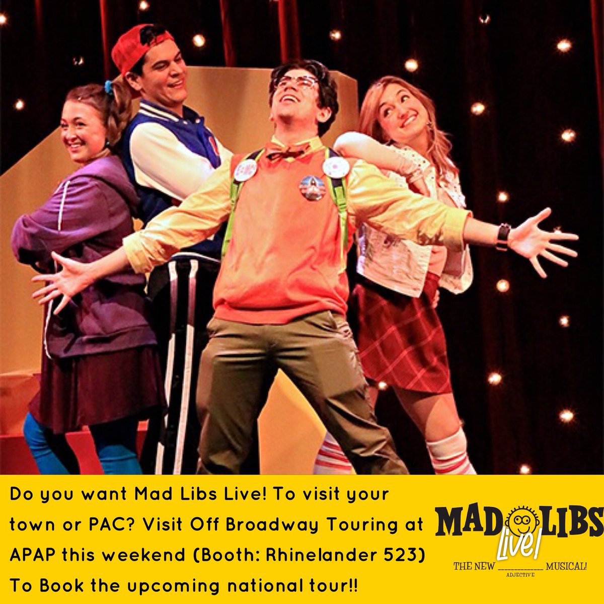 MadLibsLive's tweet photo. National Tour coming at you!! If you want it, be there, or be (NOUN)!! #MadLibsLive #NationalTour https://t.co/drFHz8P5lF
