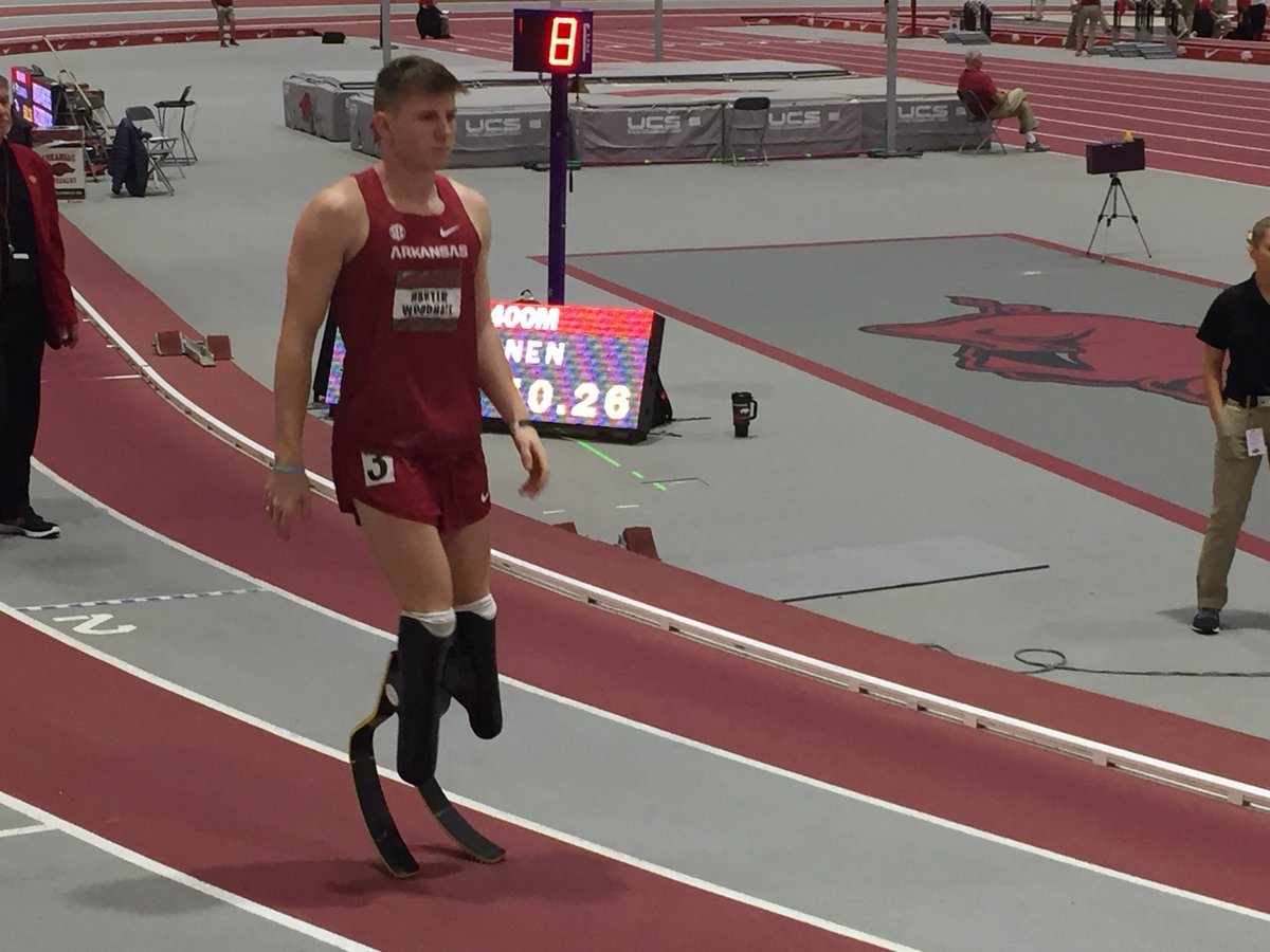 Russell Schaap (@77testarossa) on Twitter photo History was just made in Fayetteville (Track Capital of the World) as <a href="/hunterwoodhall/">hunterwoodhall</a> just became the first double amputee to compete at the D1 level in Track and Field.
#WooPig History was just made in Fayetteville (Track Capital of the World) as <a href="/hunterwoodhall/">hunterwoodhall</a> just became the first double amputee to compete at the D1 level in Track and Field.
#WooPig