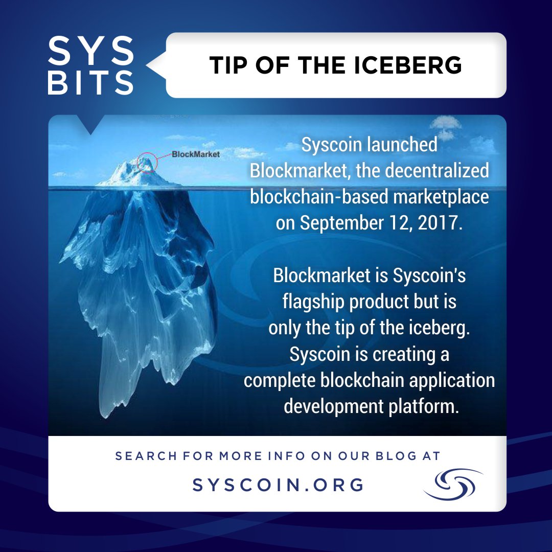 BlockFoundry's tweet photo. More #SYSbits: Simple tips or info to help you navigate and understand #Syscoin, #Blockmarket and all we have to offer. Search syscoin.io for more from our knowledge base or see https://t.co/flGYe2uxYd for our blog. #sys2018 #bitcoin #blockchain https://t.co/JK4FB1TkPJ