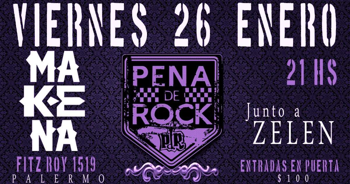 🏁ARRANCAMOS EL AÑO CON TODO❗Viernes 26 de enero PENA ROCK por 1ra vez en <a href="/Makenaclub/">MAKENA CANTINA CLUB</a> 😁
Entradas solo en puerta 💲100
#Rock #EnVivo #VeranoEnBaires