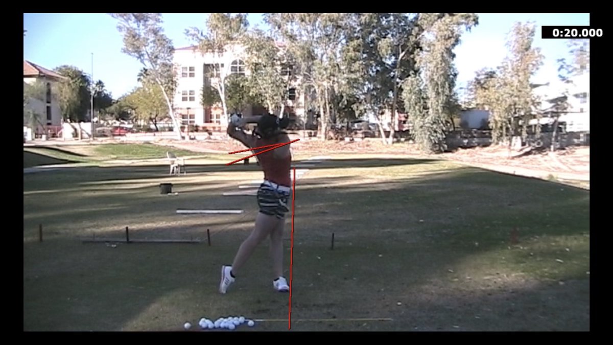 haley_sturgeon's tweet photo. Working hard today to keep turning through my swing, instead of sliding forward. My goal is to stay behind the line off of my left foot.  #progress ##grinditout #PingGolf #CactusTour2018 https://t.co/iXEHJdmMdi