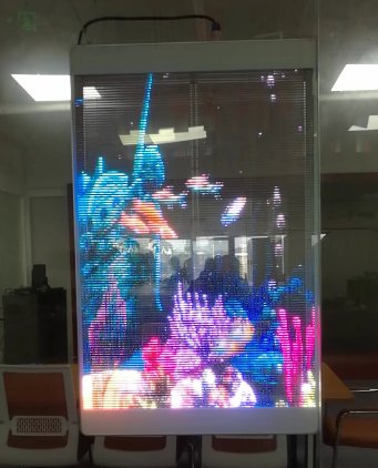 Innovative LED transparent display screen, high transparent LED display screen  indoor and semi-outdoor transparent screen