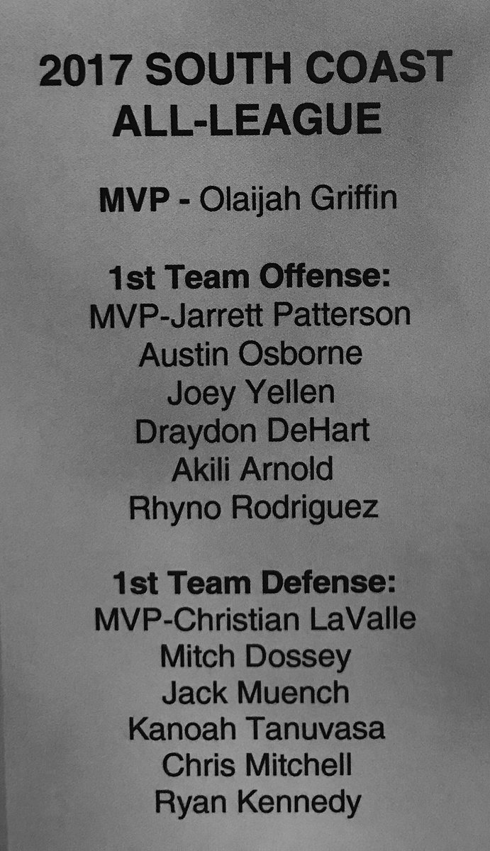 missionfootball's tweet photo. Congratulations to all those @missionfootball players who made it onto the South Coast All League Team.  What a great group of guys and too you Seniors best of luck in the future#TraditionNeverGraduates#GoDiablos https://t.co/8qV9qxBdA0